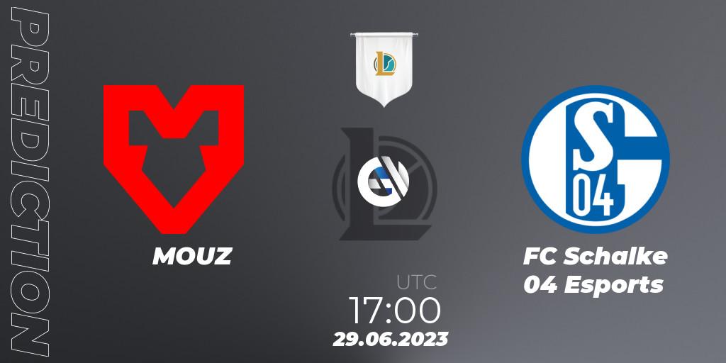 Prognose für das Spiel MOUZ VS FC Schalke 04 Esports. 29.06.23. LoL - Prime League Summer 2023 - Group Stage