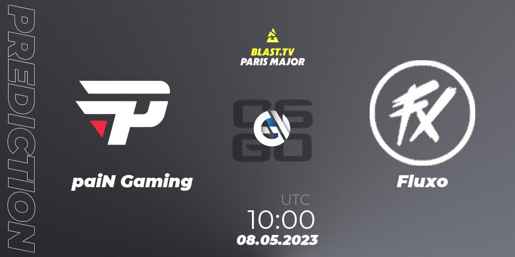 Prognose für das Spiel paiN Gaming VS Fluxo. 08.05.2023 at 09:45. Counter-Strike (CS2) - BLAST Paris Major 2023 Challengers Stage