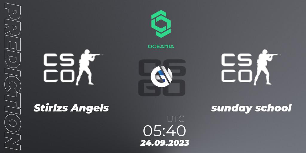 Prognose für das Spiel Stirlzs Angels VS sunday school. 24.09.2023 at 05:40. Counter-Strike (CS2) - CCT Oceania Series #2
