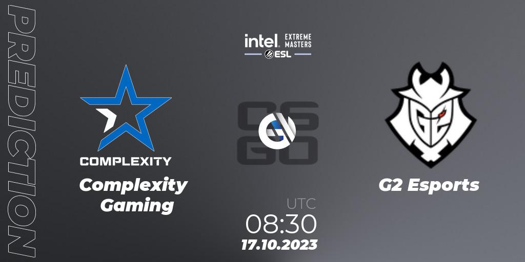 Prognose für das Spiel Complexity Gaming VS G2 Esports. 17.10.23. CS2 (CS:GO) - IEM Sydney 2023