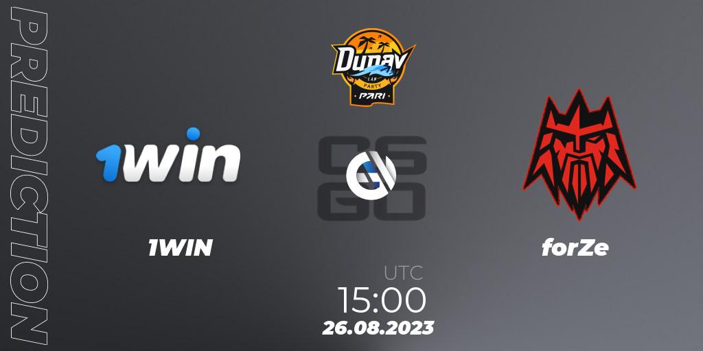 Prognose für das Spiel 1WIN VS forZe. 26.08.2023 at 15:00. Counter-Strike (CS2) - PARI Dunav Party 2023