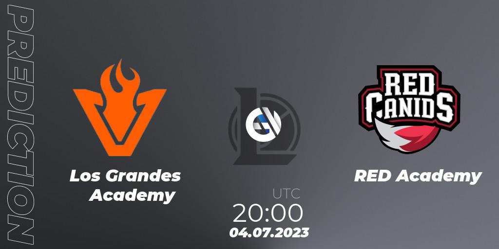 Prognose für das Spiel Los Grandes Academy VS RED Academy. 04.07.2023 at 20:00. LoL - CBLOL Academy Split 2 2023 - Group Stage