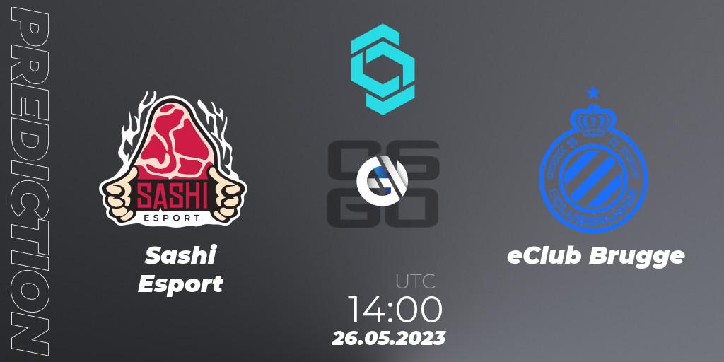 Prognose für das Spiel Sashi Esport VS eClub Brugge. 26.05.23. CS2 (CS:GO) - CCT North Europe Series 5 Closed Qualifier