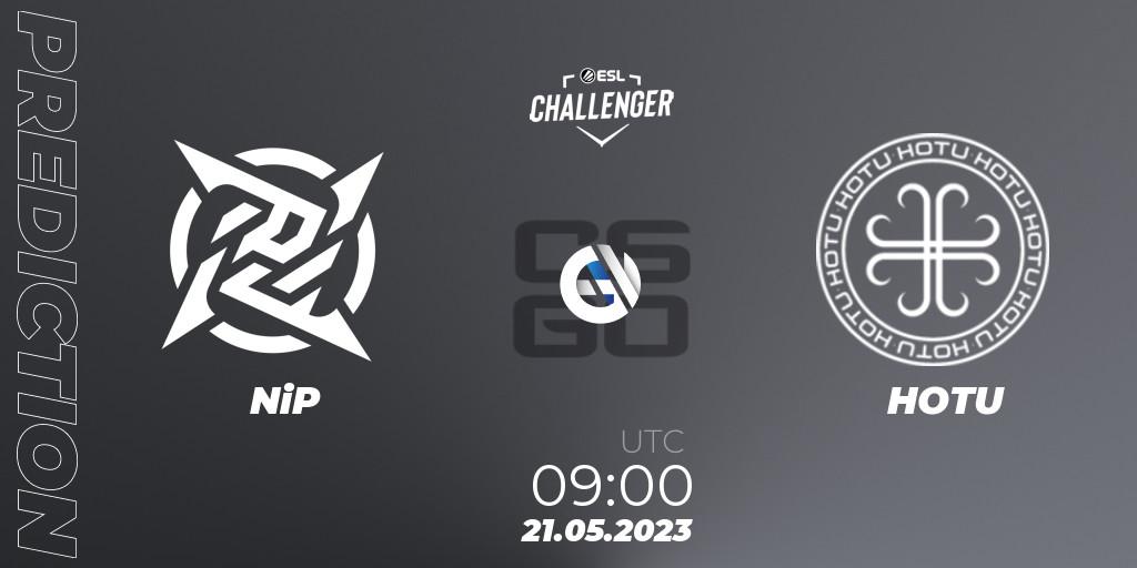 Prognose für das Spiel NiP VS HOTU. 21.05.2023 at 09:00. Counter-Strike (CS2) - ESL Challenger Katowice 2023: European Qualifier