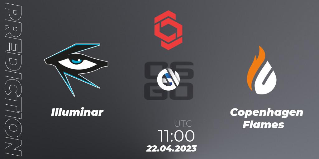 Prognose für das Spiel Illuminar VS Copenhagen Flames. 22.04.23. CS2 (CS:GO) - CCT Central Europe Series #6