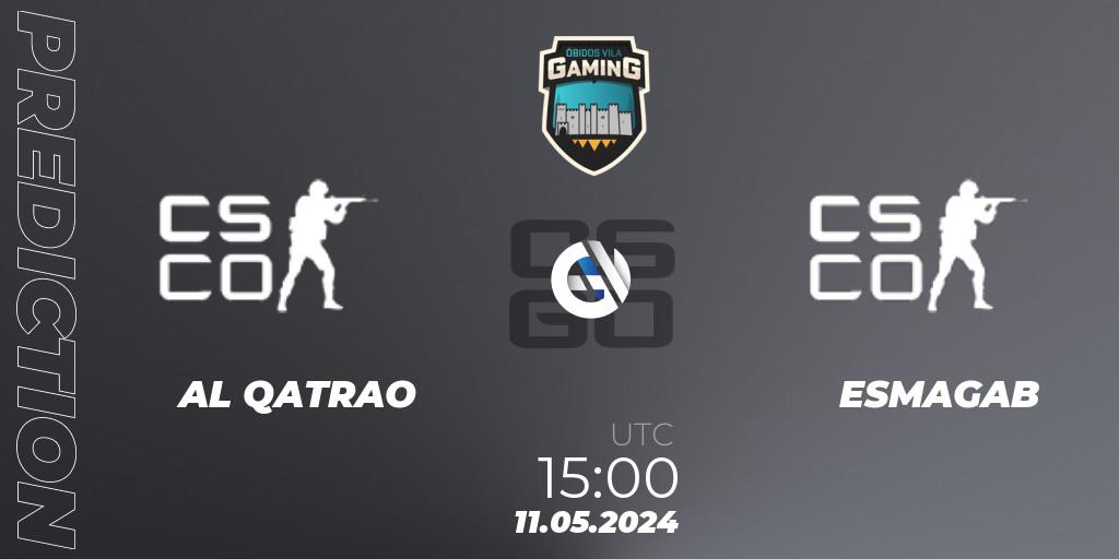 Prognose für das Spiel AL QATRAO VS ESMAGAB. 11.05.2024 at 15:00. Counter-Strike (CS2) - Óbidos Kings Cup II