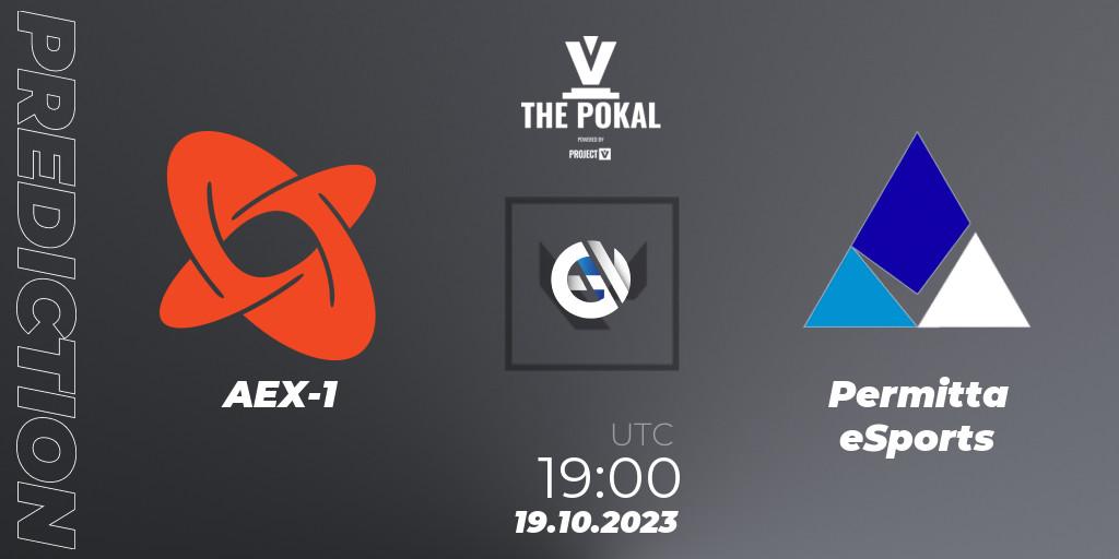 Prognose für das Spiel AEX-1 VS Permitta eSports. 19.10.23. VALORANT - PROJECT V 2023: THE POKAL
