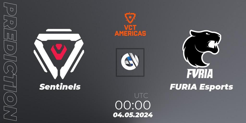 Prognose für das Spiel Sentinels VS FURIA Esports. 04.05.24. VALORANT - VALORANT Champions Tour 2024: Americas League - Stage 1 - Group Stage