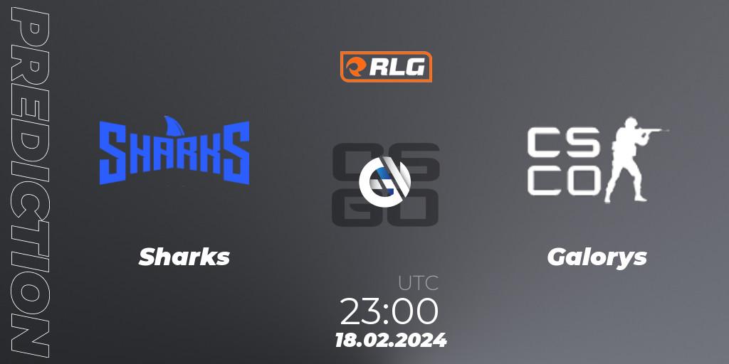 Prognose für das Spiel Sharks VS Galorys. 18.02.2024 at 23:35. Counter-Strike (CS2) - RES Latin American Series #1