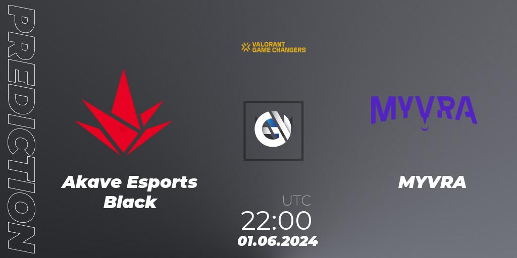 Prognose für das Spiel Akave Esports Black VS MYVRA. 01.06.2024 at 19:00. VALORANT - VCT 2024: Game Changers LAN - Opening
