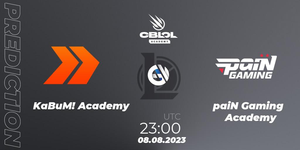 Prognose für das Spiel KaBuM! Academy VS paiN Gaming Academy. 08.08.23. LoL - CBLOL Academy Split 2 2023 - Group Stage
