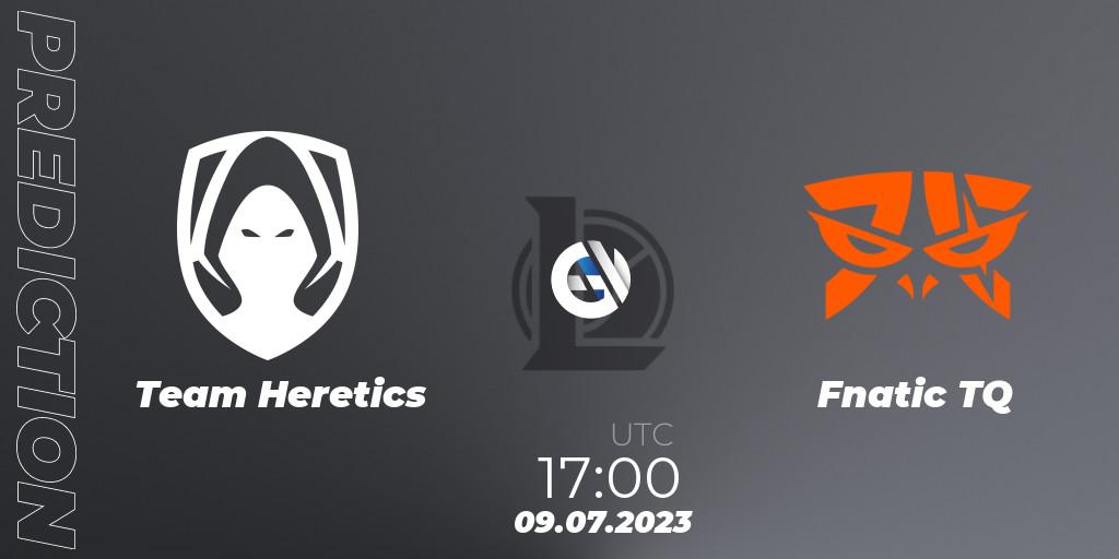 Prognose für das Spiel Los Heretics VS Fnatic TQ. 09.07.2023 at 19:00. LoL - Superliga Summer 2023 - Group Stage