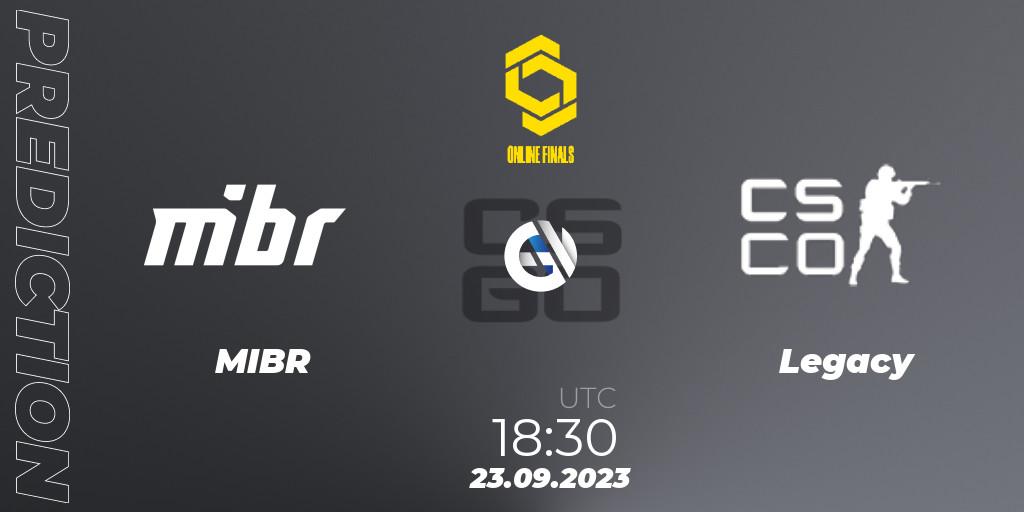 Prognose für das Spiel MIBR VS Legacy. 23.09.23. CS2 (CS:GO) - CCT Online Finals #3