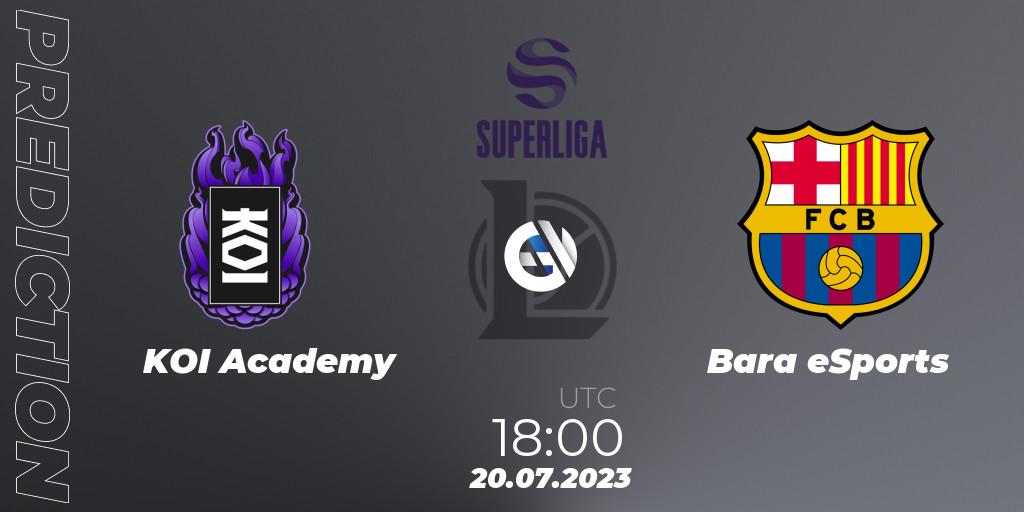 Prognose für das Spiel KOI Academy VS Barça eSports. 22.06.2023 at 19:00. LoL - Superliga Summer 2023 - Group Stage