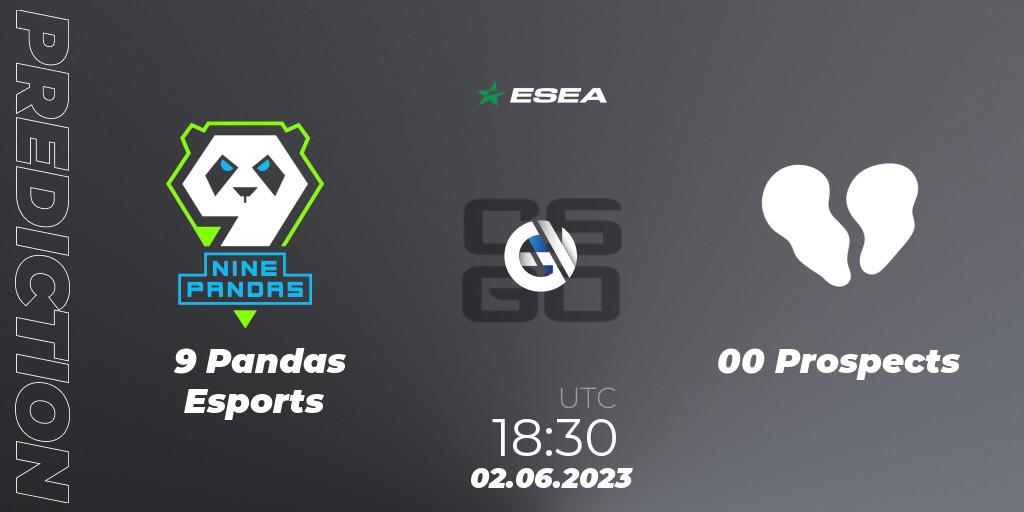 Prognose für das Spiel 9 Pandas Esports VS 00 Prospects. 02.06.23. CS2 (CS:GO) - ESEA Advanced Season 45 Europe