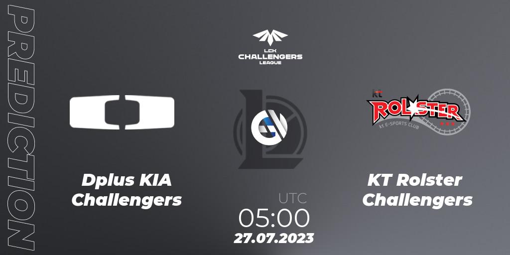 Prognose für das Spiel Dplus KIA Challengers VS KT Rolster Challengers. 27.07.23. LoL - LCK Challengers League 2023 Summer - Group Stage