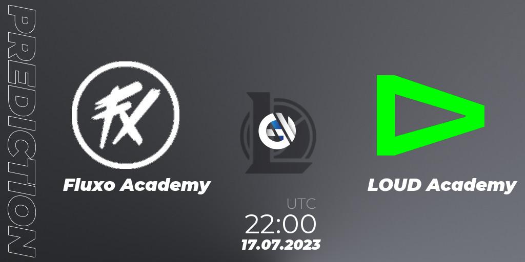 Prognose für das Spiel Fluxo Academy VS LOUD Academy. 17.07.2023 at 22:00. LoL - CBLOL Academy Split 2 2023 - Group Stage