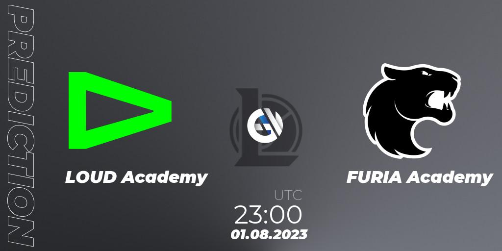 Prognose für das Spiel LOUD Academy VS FURIA Academy. 01.08.2023 at 23:00. LoL - CBLOL Academy Split 2 2023 - Group Stage