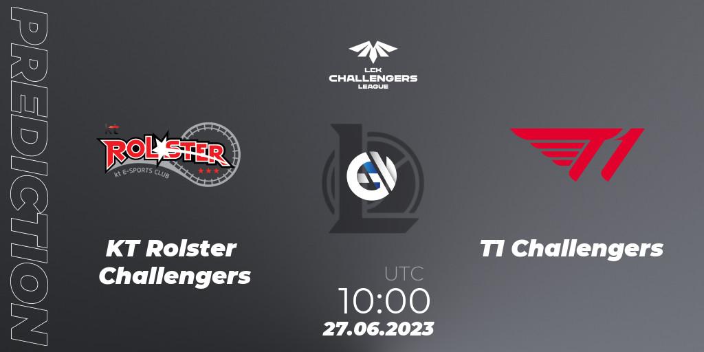 Prognose für das Spiel KT Rolster Challengers VS T1 Challengers. 27.06.23. LoL - LCK Challengers League 2023 Summer - Group Stage
