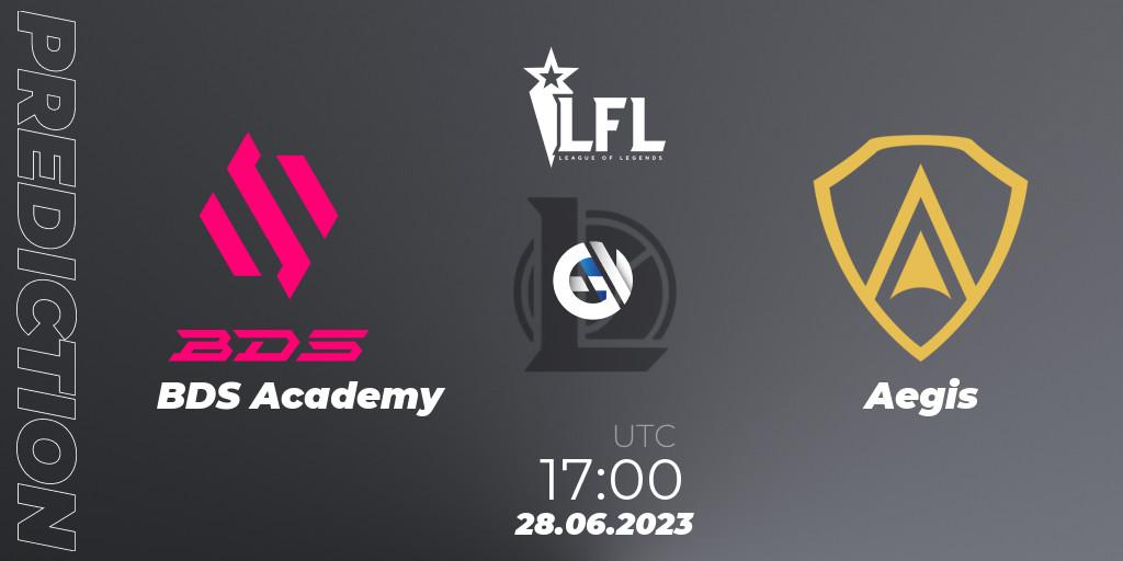Prognose für das Spiel BDS Academy VS Aegis. 28.06.2023 at 17:00. LoL - LFL Summer 2023 - Group Stage