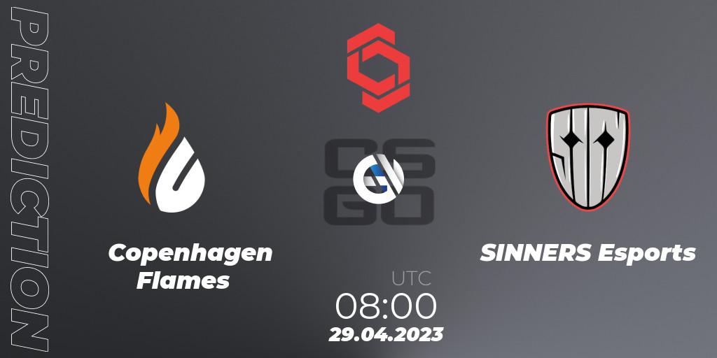 Prognose für das Spiel Copenhagen Flames VS SINNERS Esports. 29.04.23. CS2 (CS:GO) - CCT Central Europe Series #6