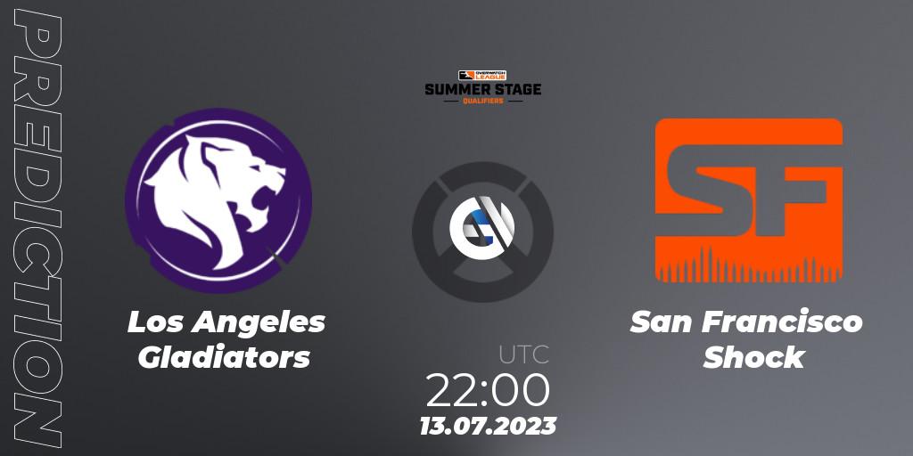 Prognose für das Spiel Los Angeles Gladiators VS San Francisco Shock. 13.07.23. Overwatch - Overwatch League 2023 - Summer Stage Qualifiers