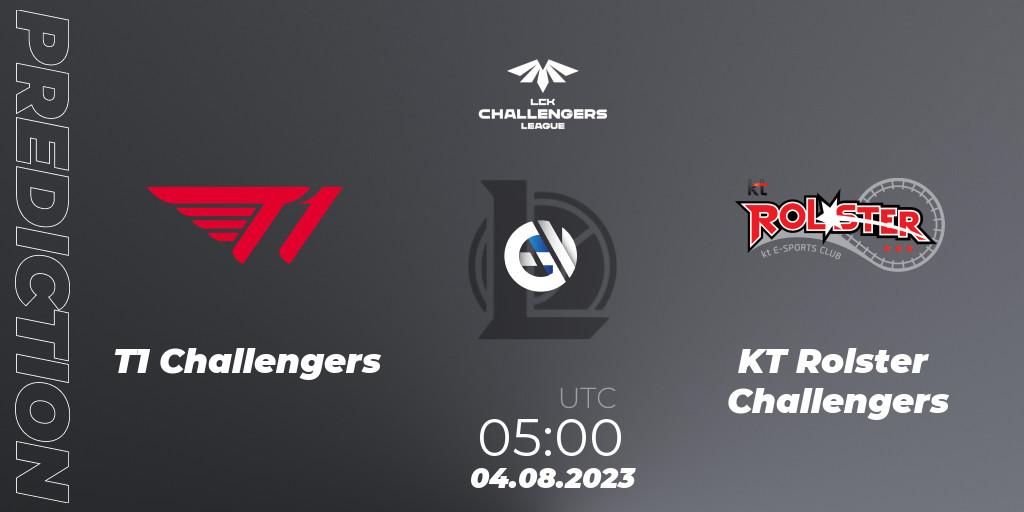 Prognose für das Spiel T1 Challengers VS KT Rolster Challengers. 04.08.23. LoL - LCK Challengers League 2023 Summer - Group Stage