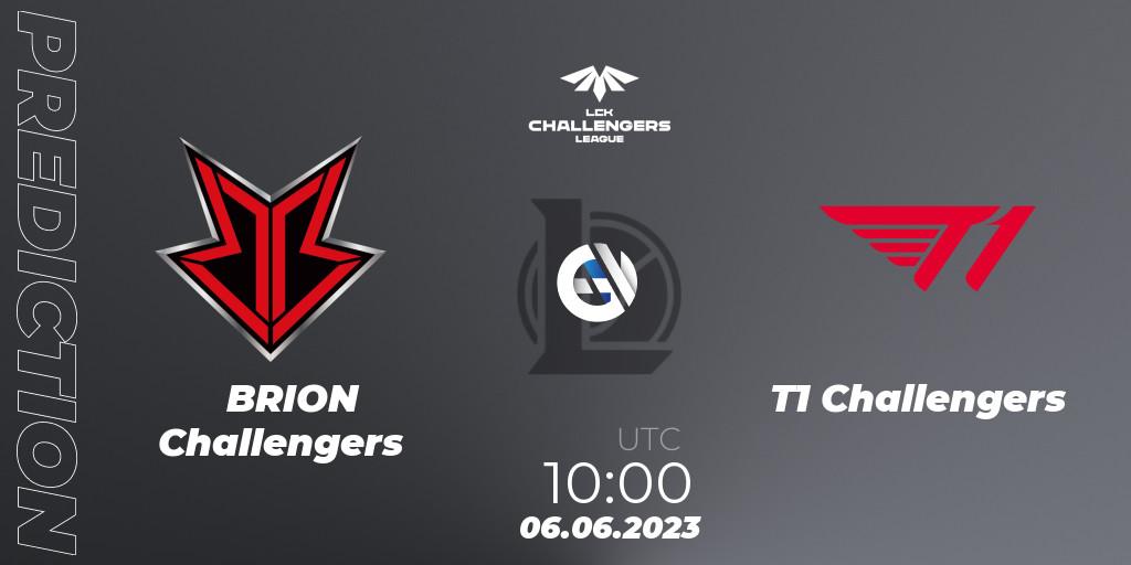 Prognose für das Spiel BRION Challengers VS T1 Challengers. 06.06.23. LoL - LCK Challengers League 2023 Summer - Group Stage