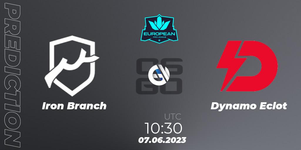Prognose für das Spiel Iron Branch VS Dynamo Eclot. 07.06.23. CS2 (CS:GO) - European Pro League Season 8