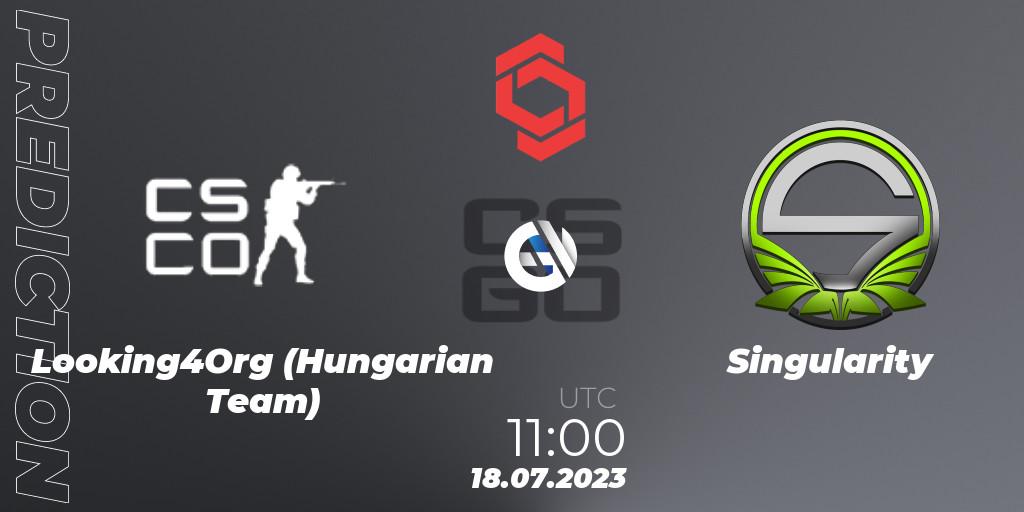 Prognose für das Spiel Looking4Org (Hungarian Team) VS Singularity. 18.07.2023 at 11:00. Counter-Strike (CS2) - CCT Central Europe Series #7: Closed Qualifier