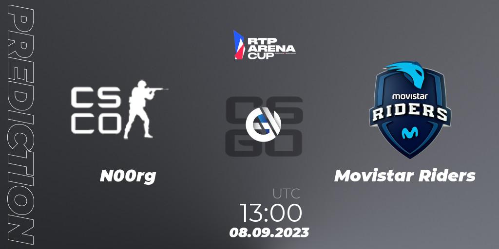 Prognose für das Spiel N00rg VS Movistar Riders. 08.09.23. CS2 (CS:GO) - RTP Arena Cup 2023