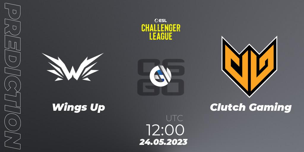 Prognose für das Spiel Wings Up VS Clutch Gaming. 24.05.2023 at 12:00. Counter-Strike (CS2) - ESL Challenger League Season 45: Asia-Pacific