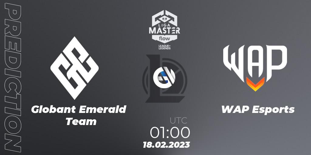 Prognose für das Spiel Globant Emerald Team VS WAP Esports. 18.02.23. LoL - Liga Master Opening 2023 - Group Stage