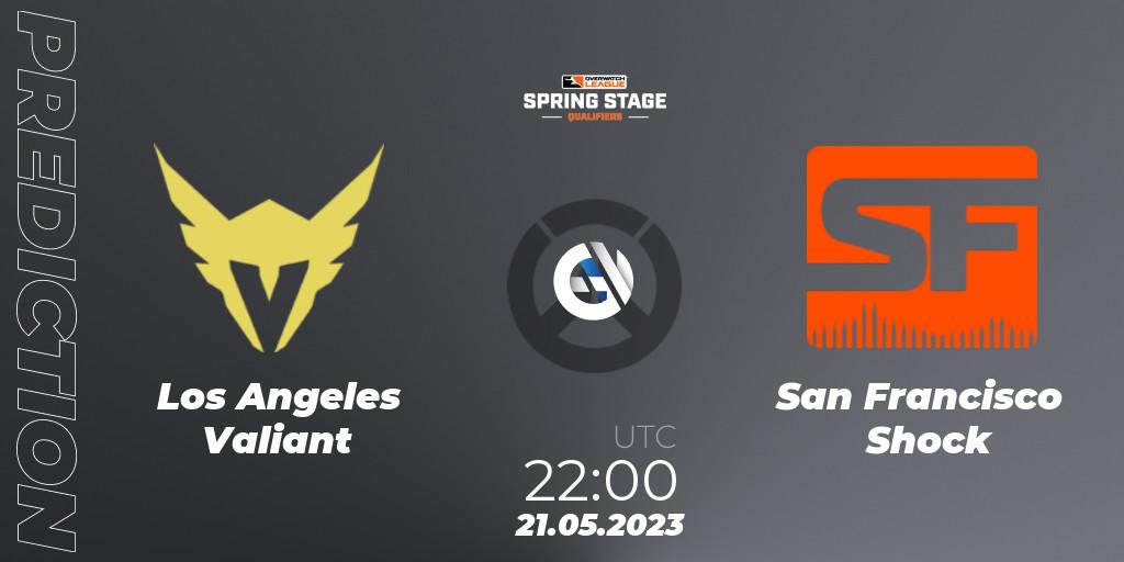 Prognose für das Spiel Los Angeles Valiant VS San Francisco Shock. 21.05.23. Overwatch - OWL Stage Qualifiers Spring 2023 West