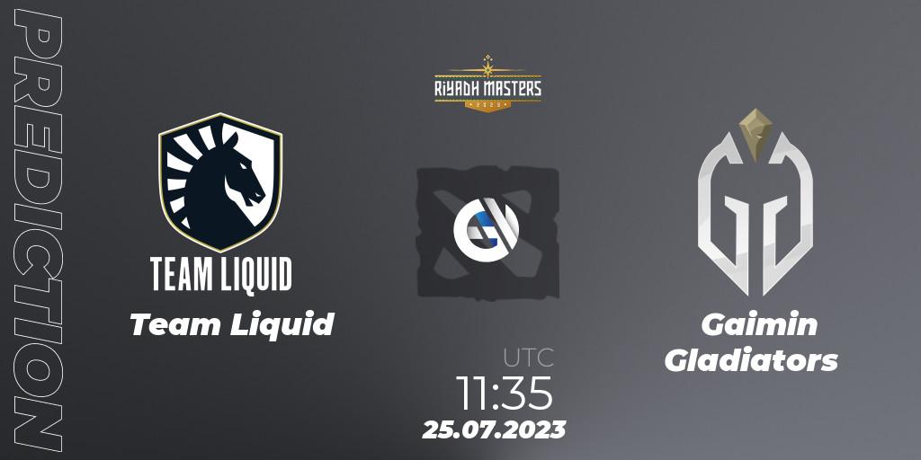 Prognose für das Spiel Team Liquid VS Gaimin Gladiators. 25.07.23. Dota 2 - Riyadh Masters 2023