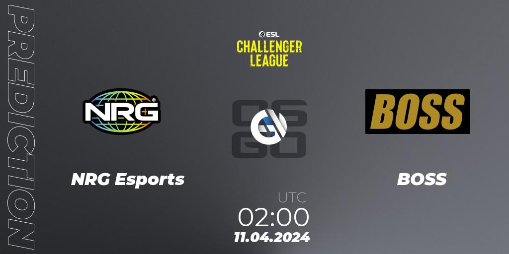 Prognose für das Spiel NRG Esports VS BOSS. 11.04.24. CS2 (CS:GO) - ESL Challenger League Season 47: North America