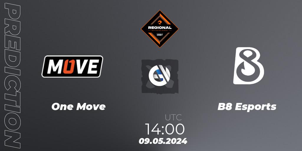 Prognose für das Spiel One Move VS B8 Esports. 12.05.2024 at 12:20. Dota 2 - RES Regional Series: EU #2