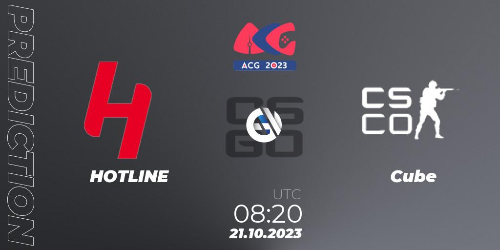 Prognose für das Spiel HOTLINE VS Cube. 21.10.2023 at 08:20. Counter-Strike (CS2) - Almaty Cyber Games 2023