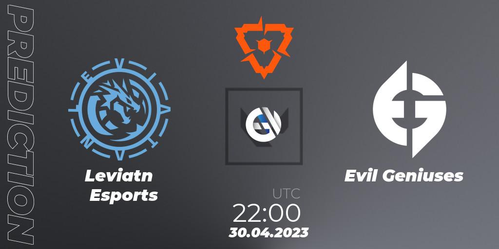 Prognose für das Spiel Leviatán Esports VS Evil Geniuses. 30.04.23. VALORANT - VCT 2023: Americas League