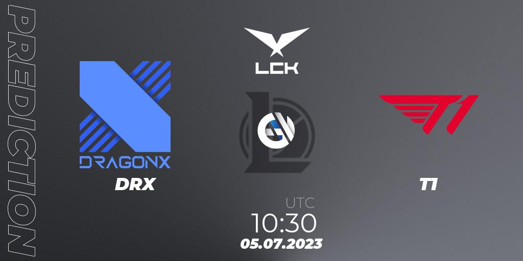 Prognose für das Spiel DRX VS T1. 05.07.23. LoL - LCK Summer 2023 Regular Season