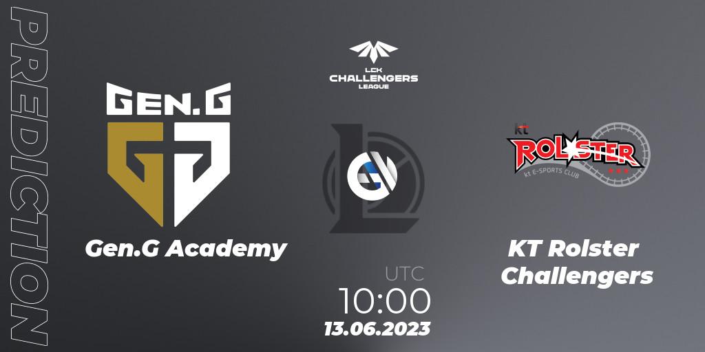 Prognose für das Spiel Gen.G Academy VS KT Rolster Challengers. 13.06.23. LoL - LCK Challengers League 2023 Summer - Group Stage