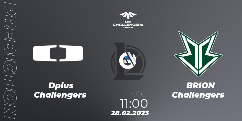 Prognose für das Spiel Dplus Challengers VS BRION Challengers. 28.02.2023 at 10:15. LoL - LCK Challengers League 2023 Spring
