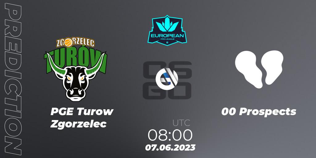 Prognose für das Spiel PGE Turow Zgorzelec VS 00 Prospects. 07.06.23. CS2 (CS:GO) - European Pro League Season 8