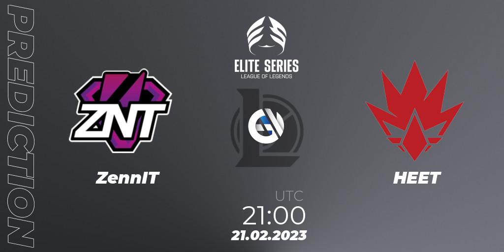 Prognose für das Spiel ZennIT VS HEET. 21.02.2023 at 21:00. LoL - Elite Series Spring 2023 - Group Stage