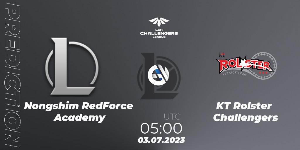 Prognose für das Spiel Nongshim RedForce Academy VS KT Rolster Challengers. 03.07.23. LoL - LCK Challengers League 2023 Summer - Group Stage