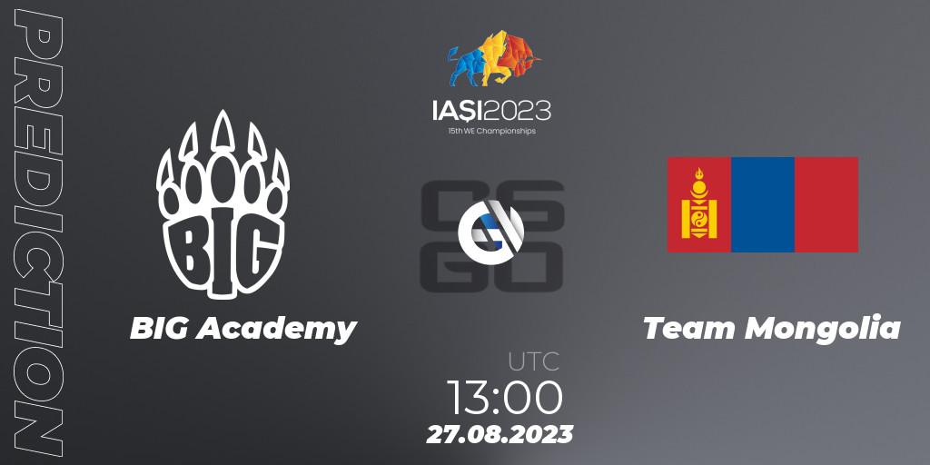 Prognose für das Spiel BIG Academy VS Team Mongolia. 27.08.23. CS2 (CS:GO) - IESF World Esports Championship 2023