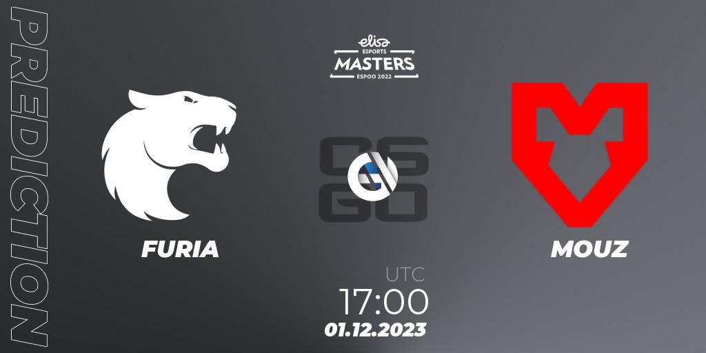 Prognose für das Spiel FURIA VS MOUZ. 01.12.23. CS2 (CS:GO) - Elisa Masters Espoo 2023