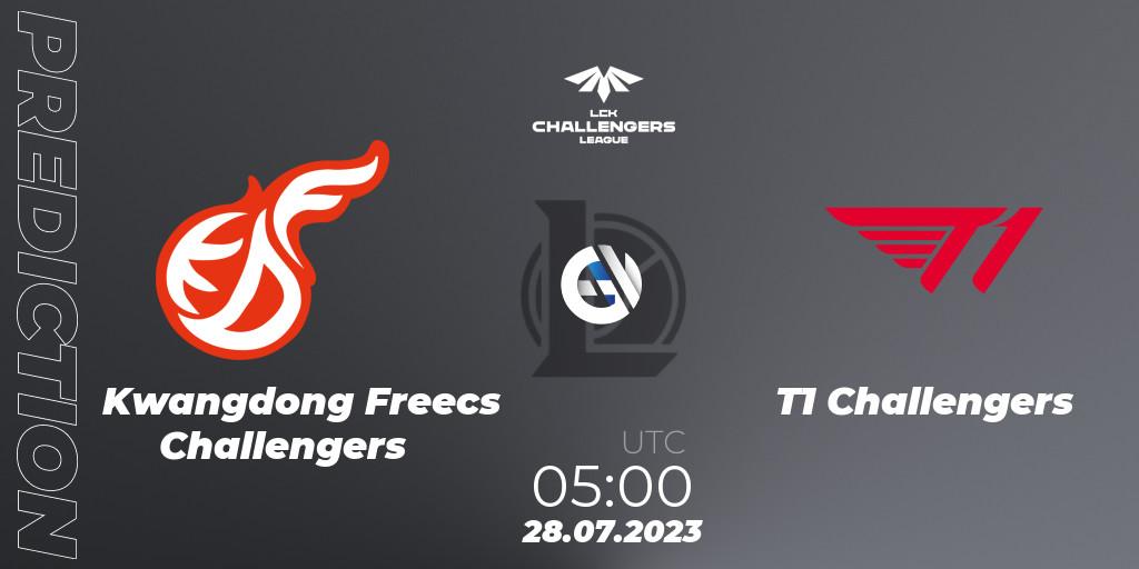 Prognose für das Spiel Kwangdong Freecs Challengers VS T1 Challengers. 28.07.23. LoL - LCK Challengers League 2023 Summer - Group Stage