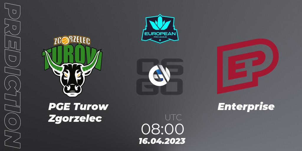 Prognose für das Spiel PGE Turow Zgorzelec VS Enterprise. 17.04.2023 at 08:00. Counter-Strike (CS2) - European Pro League Season 7