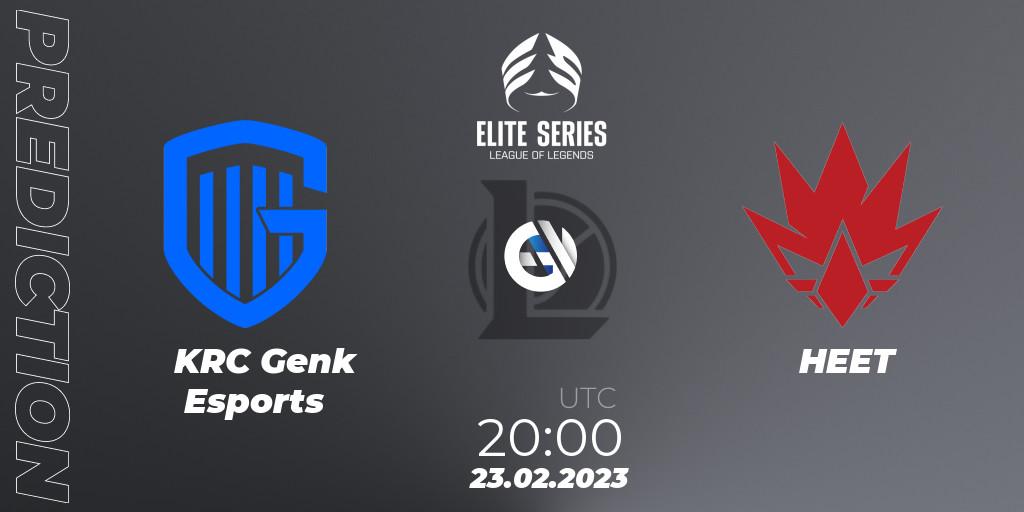 Prognose für das Spiel KRC Genk Esports VS HEET. 23.02.23. LoL - Elite Series Spring 2023 - Group Stage